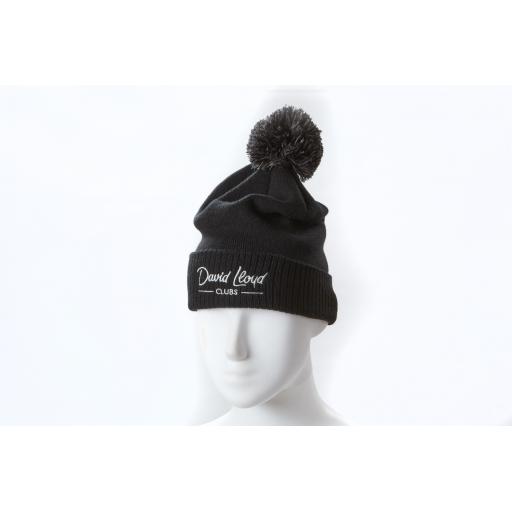 David Lloyd Bobble Beanie - Black